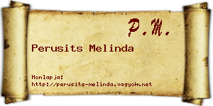 Perusits Melinda névjegykártya